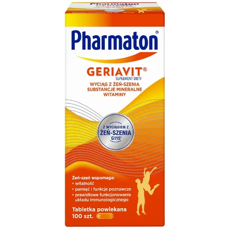 Pharmaton Geriavit, 2x100 comprimate filmate