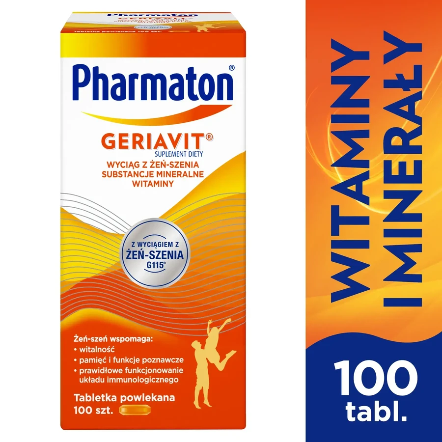 Pharmaton Geriavit, 2x100 comprimate filmate