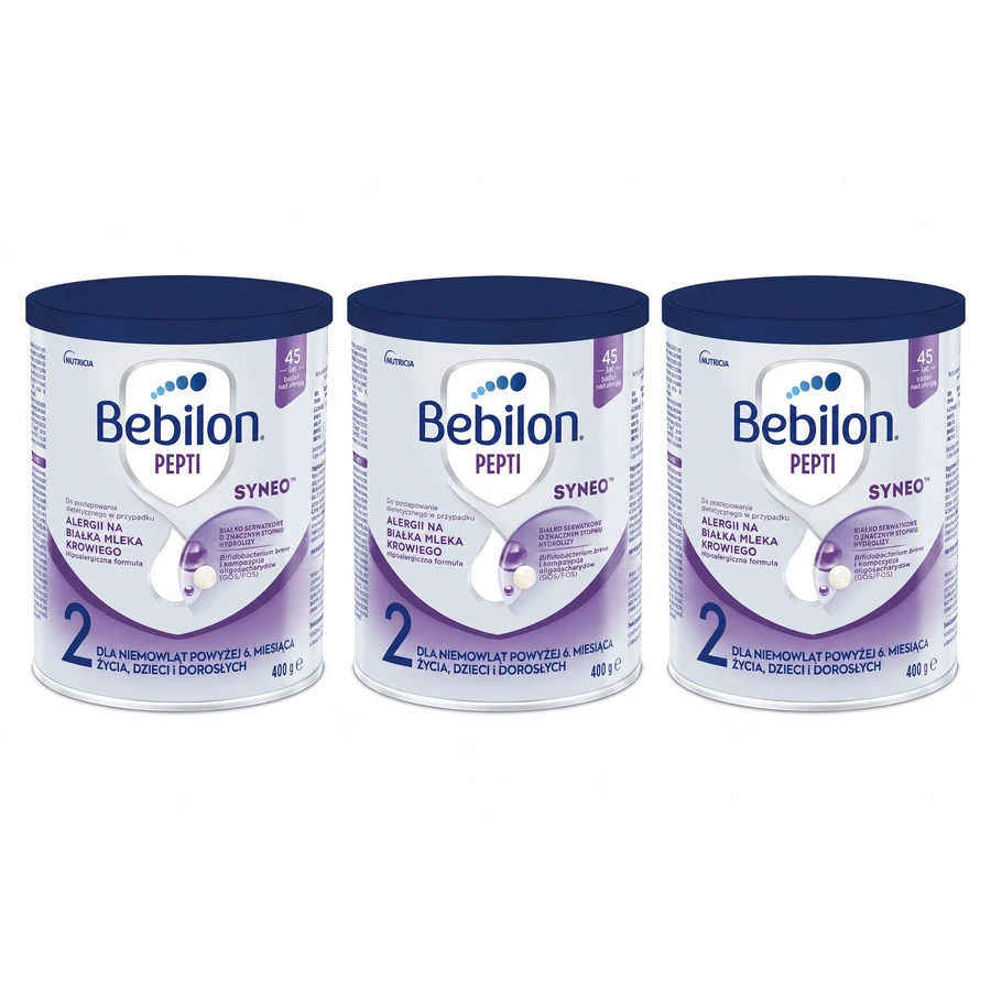Bebilon Pepti 2 Syneo Infant Formula, for infants 6 months and older, 3 x 400 g, Nutricia