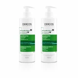 Vichy Dercos Dandruff and Itch Treating Shampoo Normal to oily hair 2x390 ml