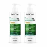 Szampon przeciwłupieżowy do włosów normalnych i przetłuszczających się Dercos, 2x390 ml, Vichy
