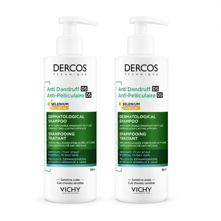 Dercos, 390 ml - şampon anti-mătreață pentru păr normal-gras, Vichy