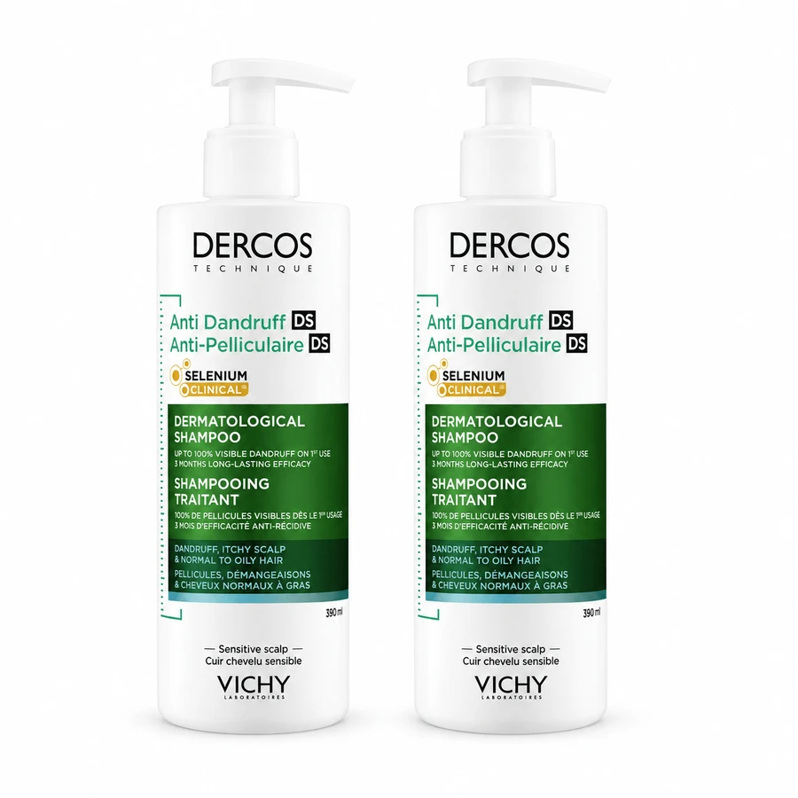 Dercos, 390 ml - şampon anti-mătreață pentru păr normal-gras, Vichy