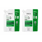 Rezerva eco sampon anti-matreata pentru par normal-gras Dercos, 2x390 ml, Vichy