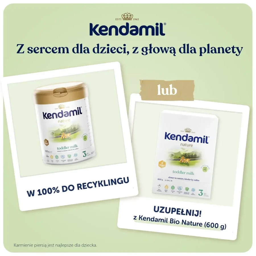 Kendamil Nature 3 HMO+ lapte pentru copii, peste 12 luni, 3x800 g, Kendal Nutricare