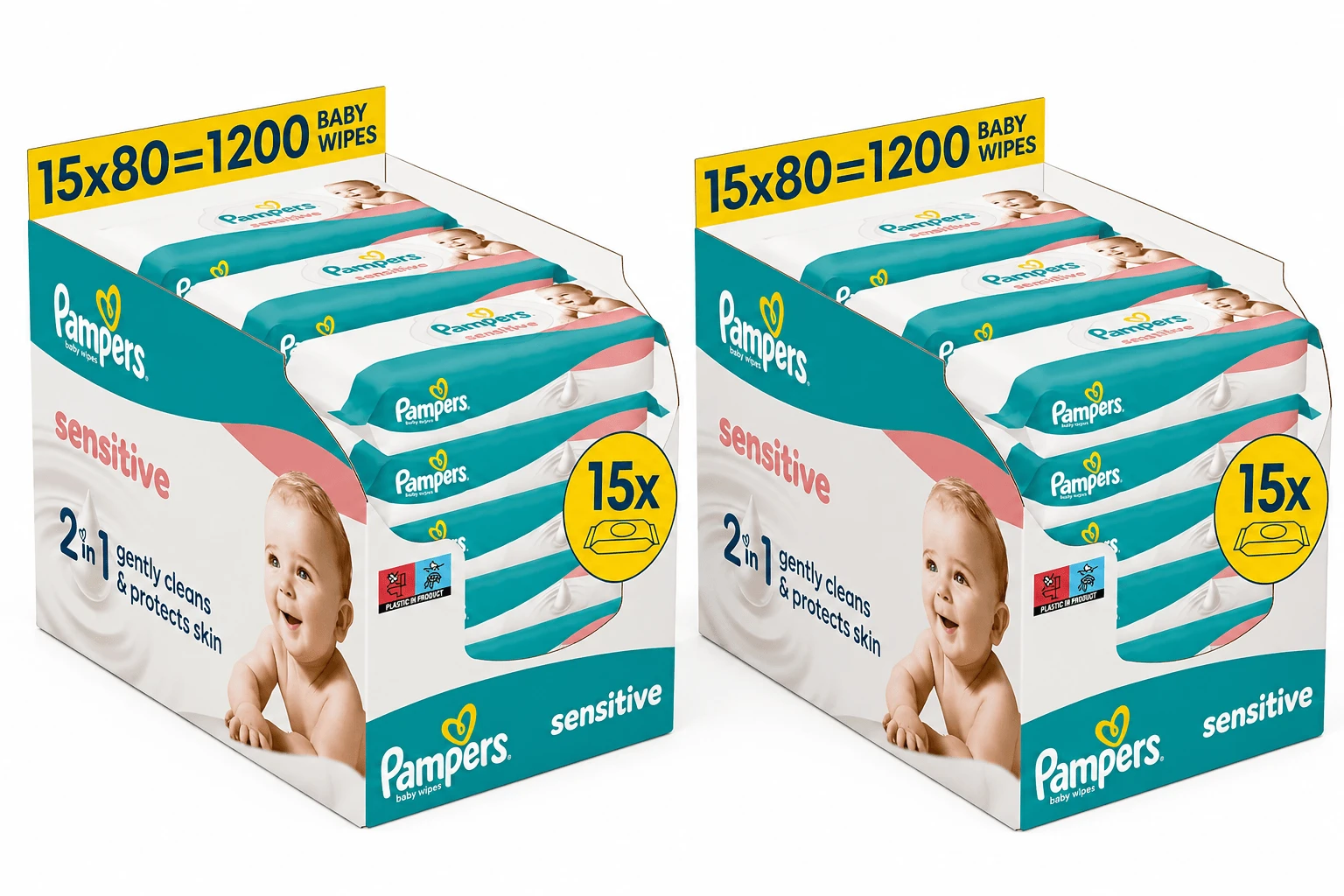 PAMPERS Wipes Sensitive XXL Monthly 30x80 2400