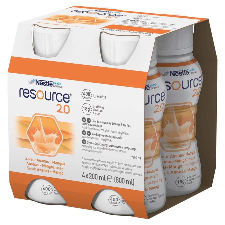 Resource 2.0, preparat nutritiv, aromă de ananas-mango, 16x200 ml