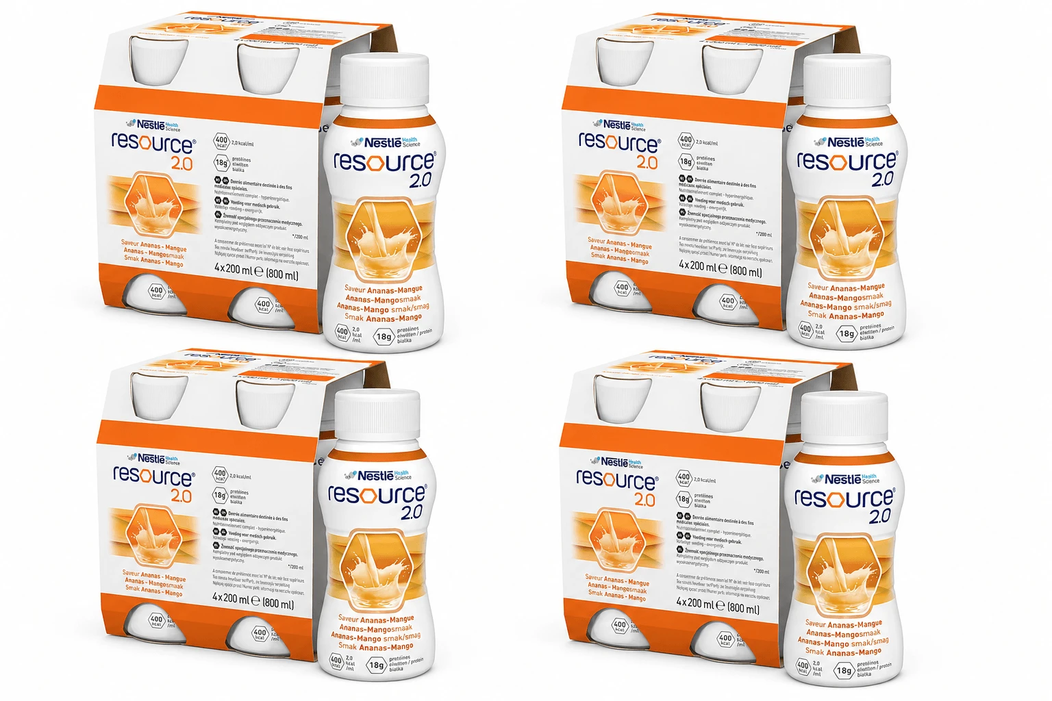 Resource 2.0, nutritional preparation, pineapple-mango flavor, 16x200…