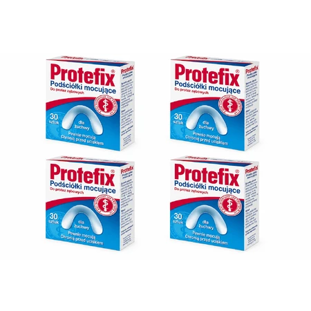 Protefix Adhesive Sheets for Dentures, 4x30 pieces, White