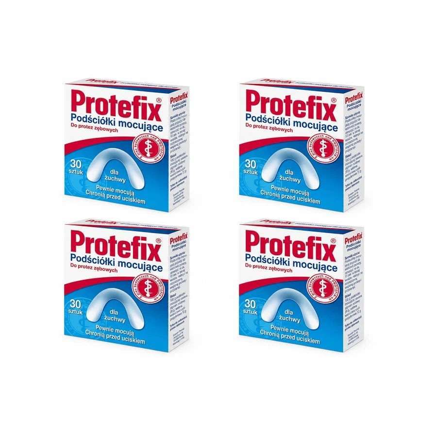 Protefix Adhesive Sheets for Dentures, 4x30 pieces, White