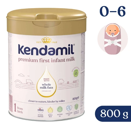 Kendamil Premium 1 DHA+ Infant Formula, from Birth, 2x800 g, Kendal Nutricare