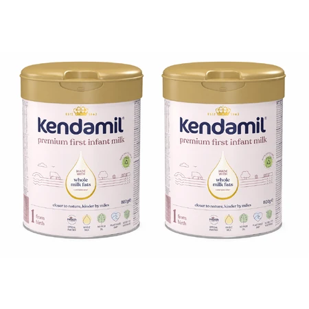 Kendamil Premium 1 DHA+ Infant Formula, from Birth, 2x800 g, Kendal Nutricare