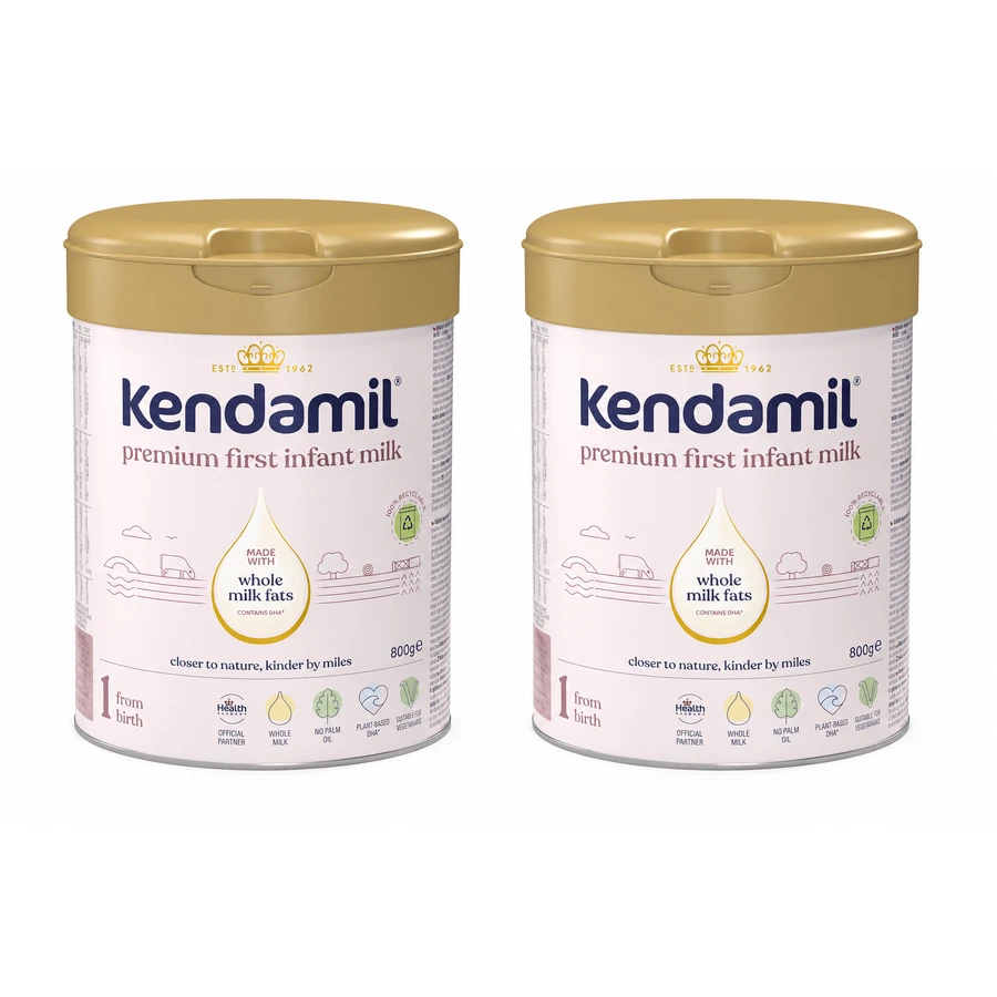 Kendamil Premium 1 DHA+ Infant Formula, from Birth, 2x800 g, Kendal Nutricare