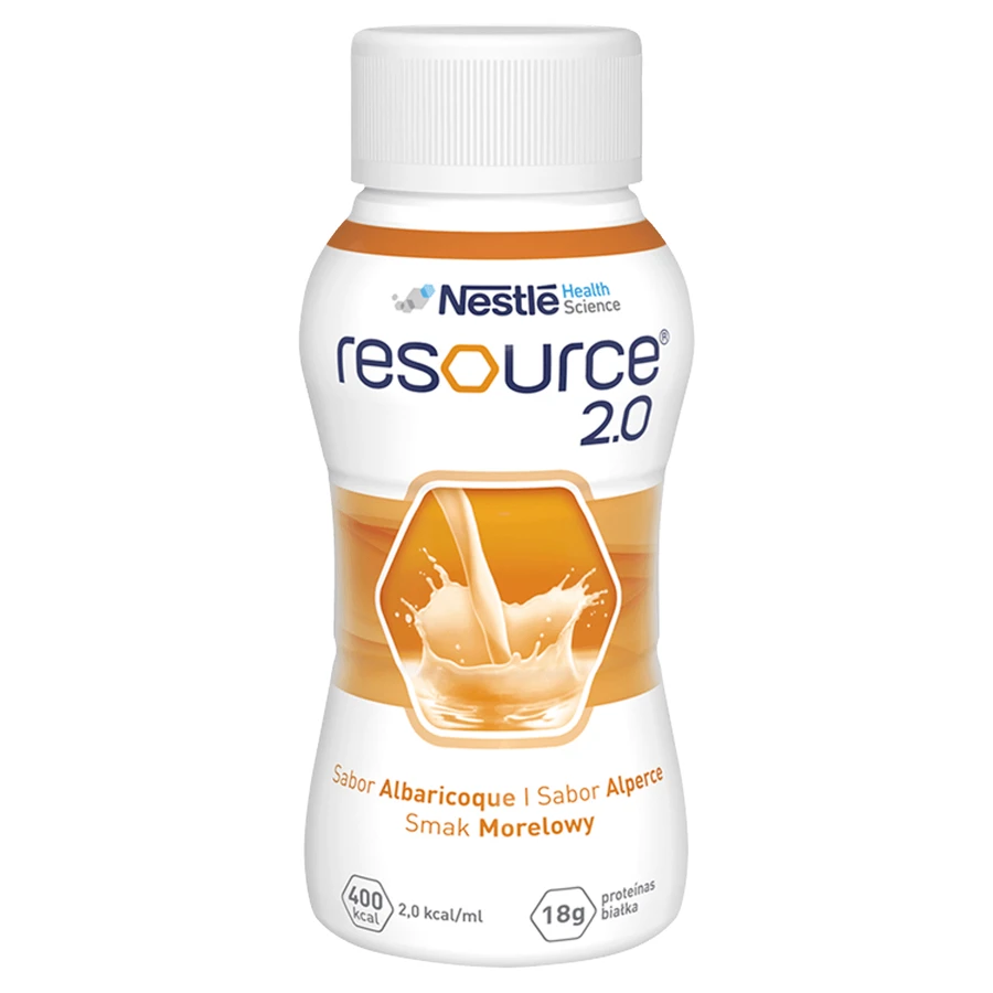 Resource 2.0, supplément nutritionnel, saveur abricot, 12x200 ml
