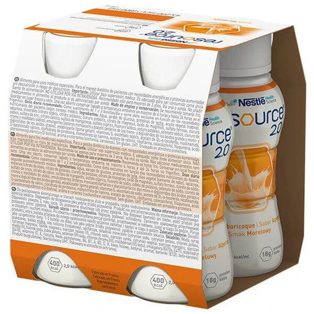 Resource 2.0, supplément nutritionnel, saveur abricot, 12x200 ml