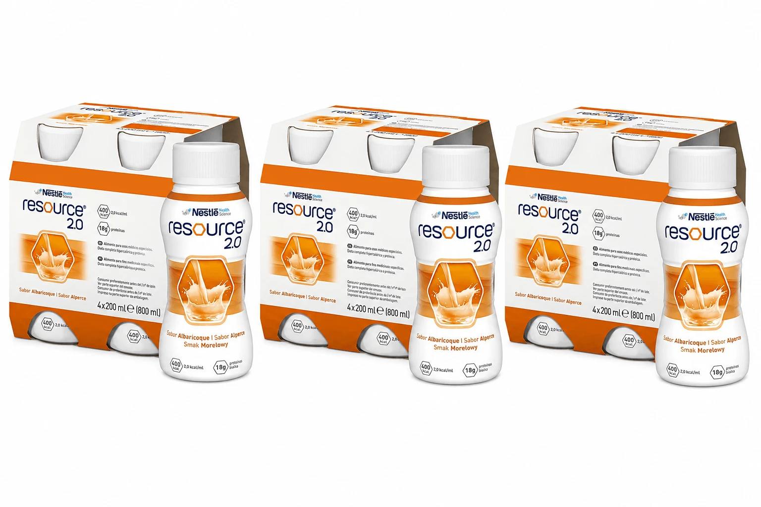Resource 2.0, nutritional supplement, apricot flavor, 12x200 ml