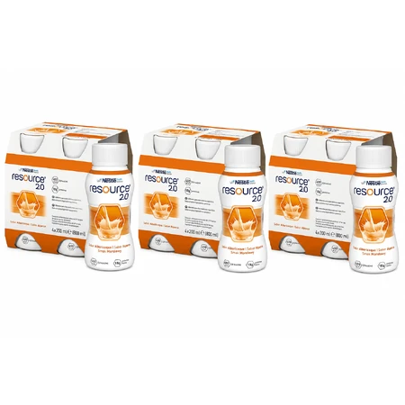 Resource 2.0, supplément nutritionnel, saveur abricot, 12x200 ml
