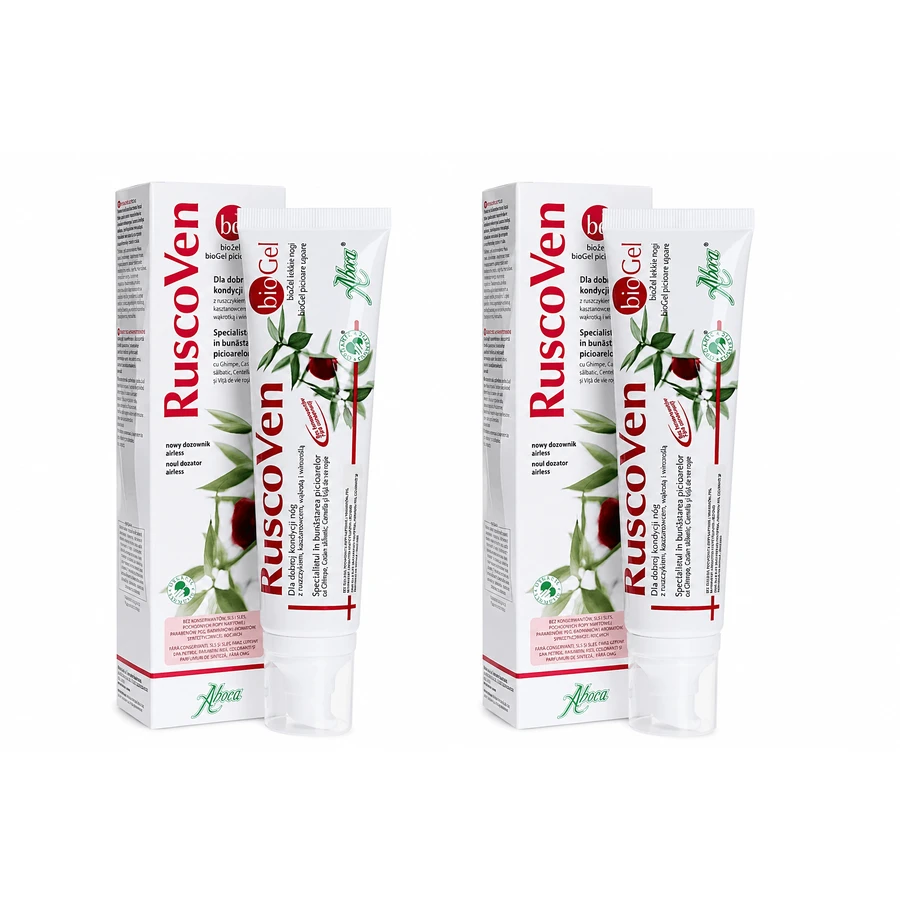 RuscoVen bioGel, gel per la salute delle gambe, 2x100 ml