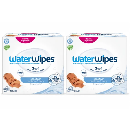 WATERWIPES Șervețele ecologice cu 99,9% apă, 120x18=2160 bucăți
