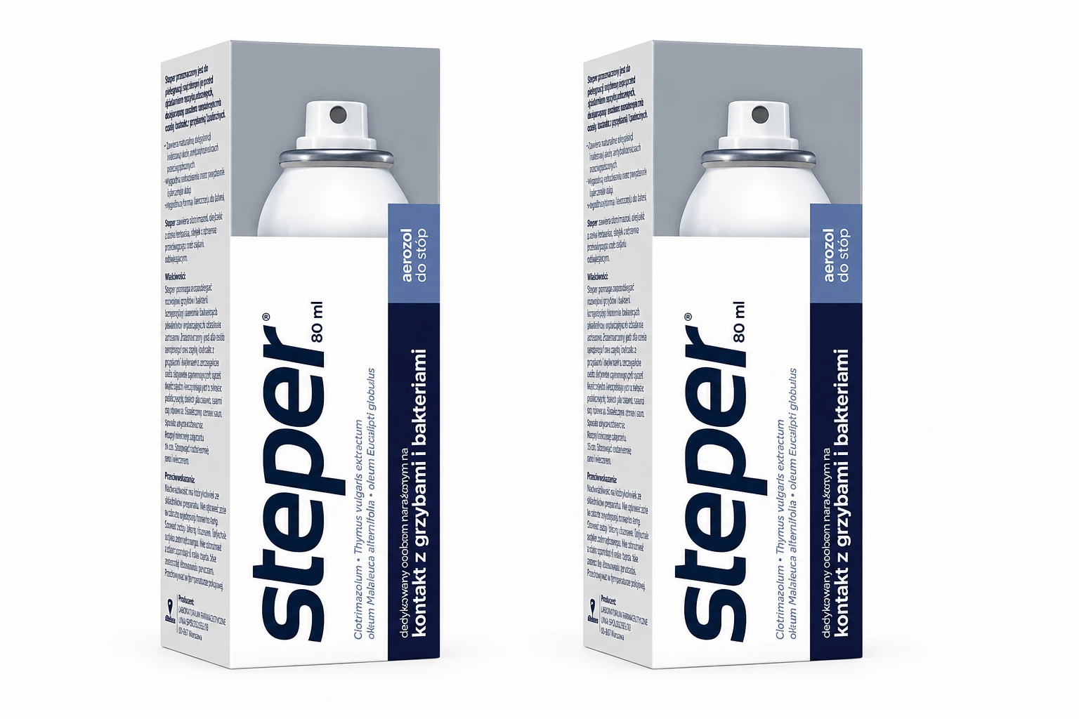 Steper, antifungal spray for feet and nails, 2x80 ml