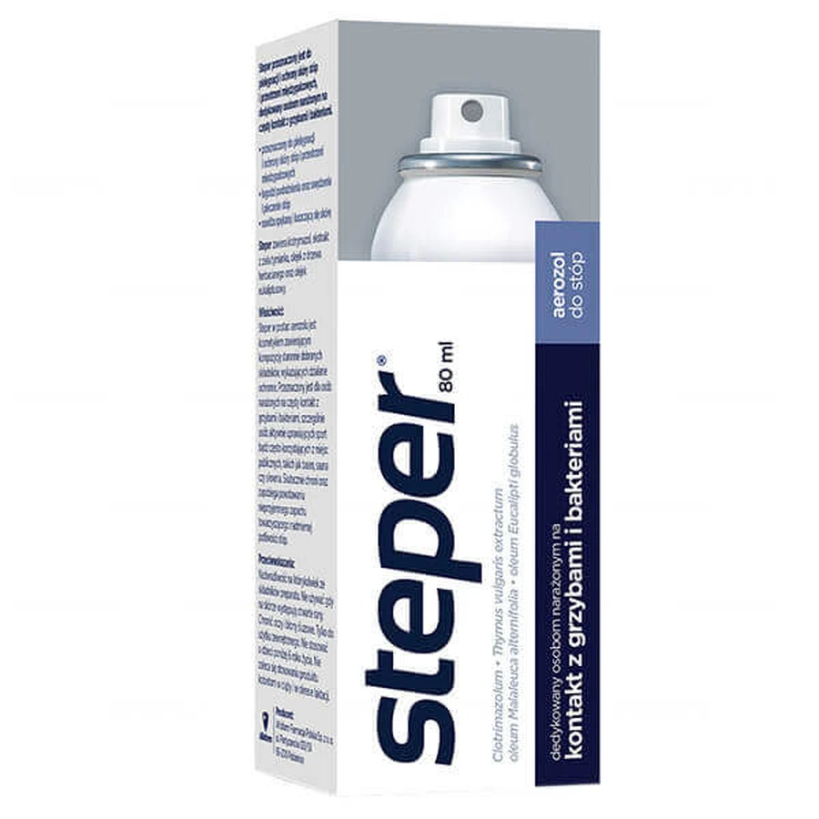 Steper, aerozol do stóp, 2x80ml