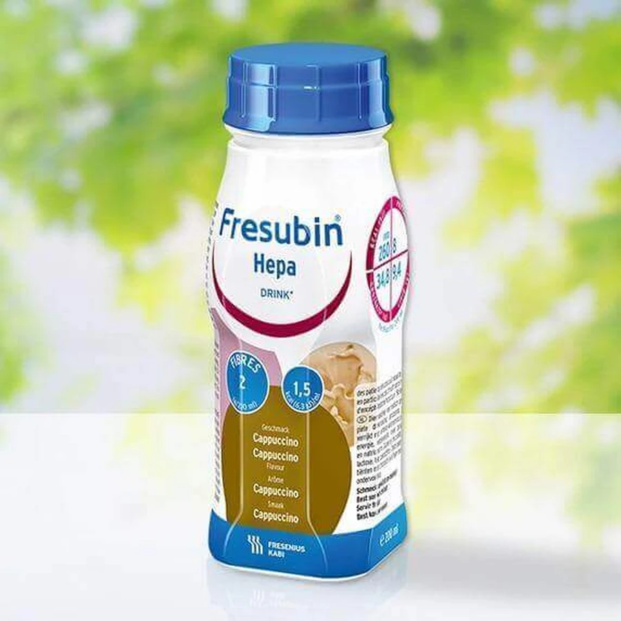 Fresubin Hepa Drink, voedingspreparaat, cappuccinosmaak, 8x200 ml