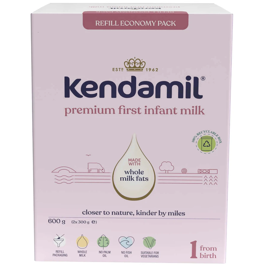 Kendamil Premium 1 DHA+, lait infantile, dès la naissance, 4x600 g