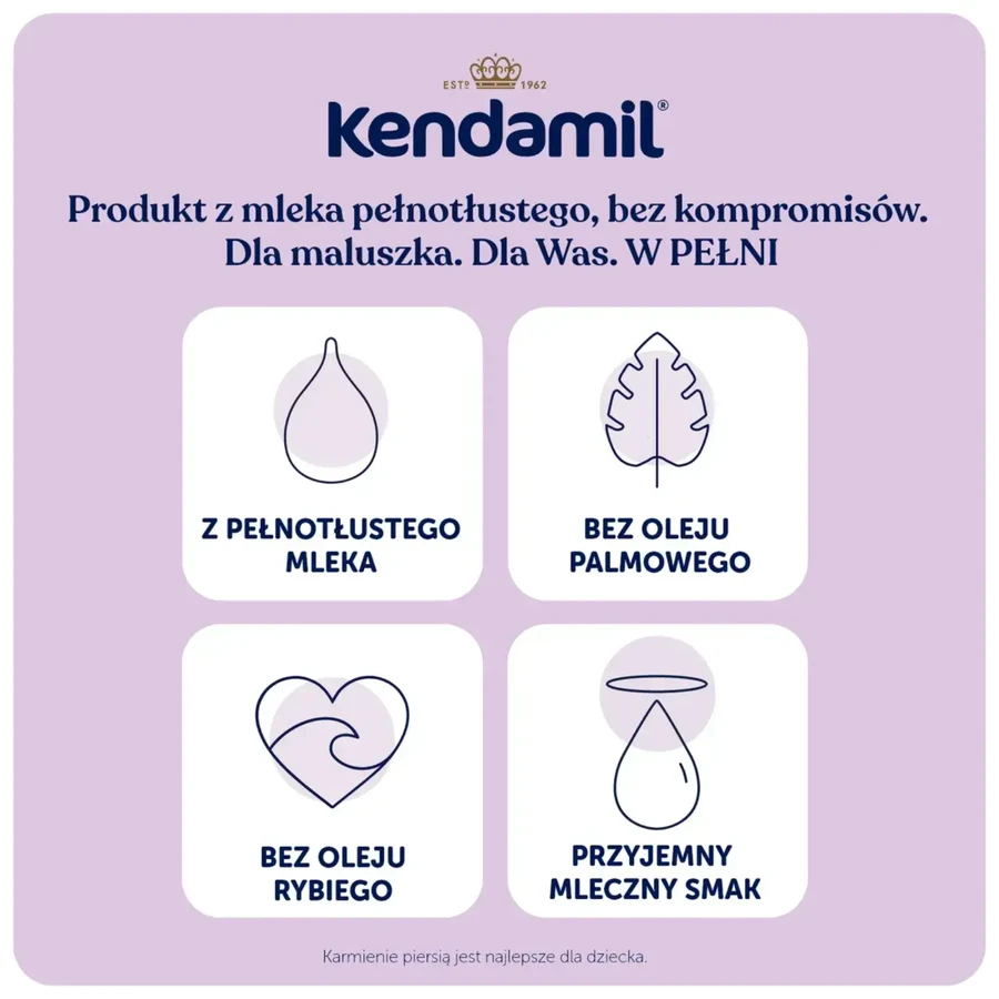 Kendamil Premium 1 DHA+, lait infantile, dès la naissance, 4x600 g