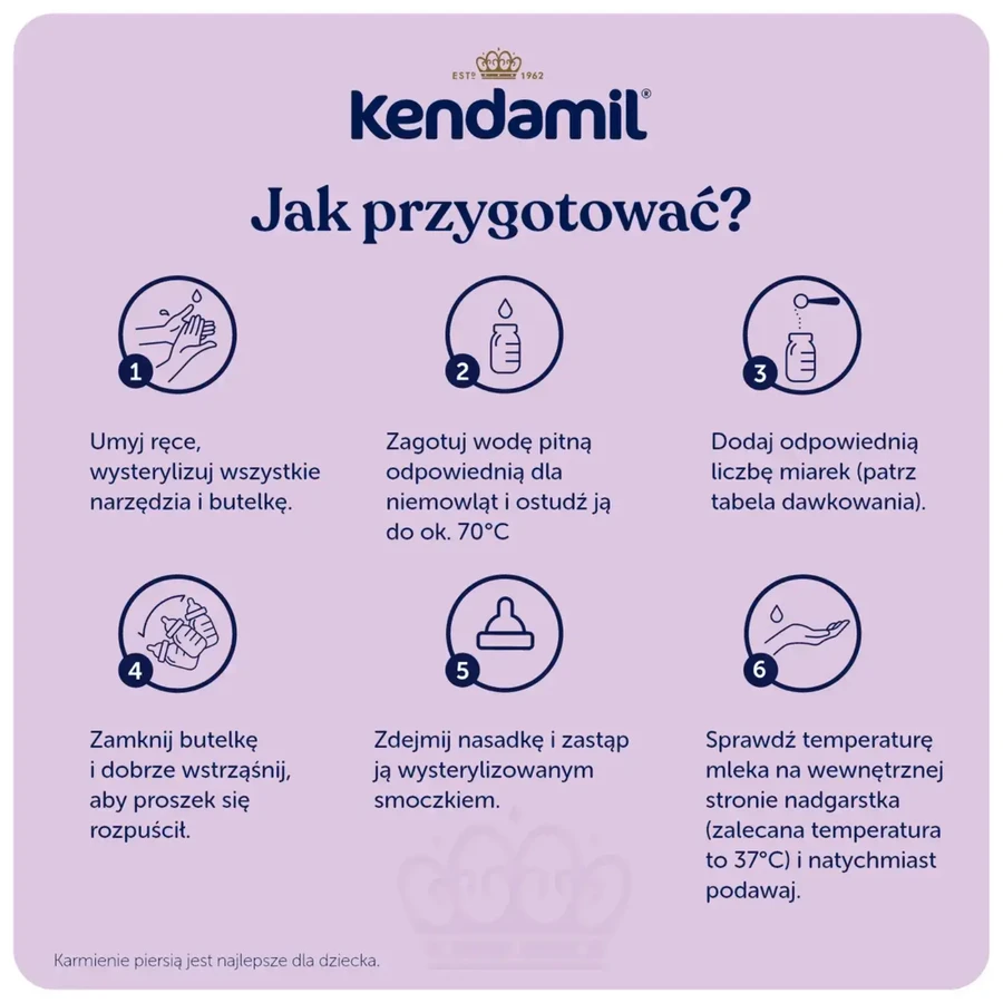 Kendamil Premium 1 DHA+, lait infantile, dès la naissance, 4x600 g