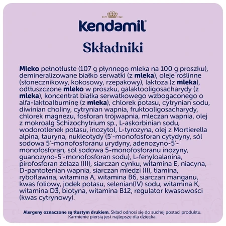 Kendamil Premium 1 DHA+, lait infantile, dès la naissance, 4x600 g