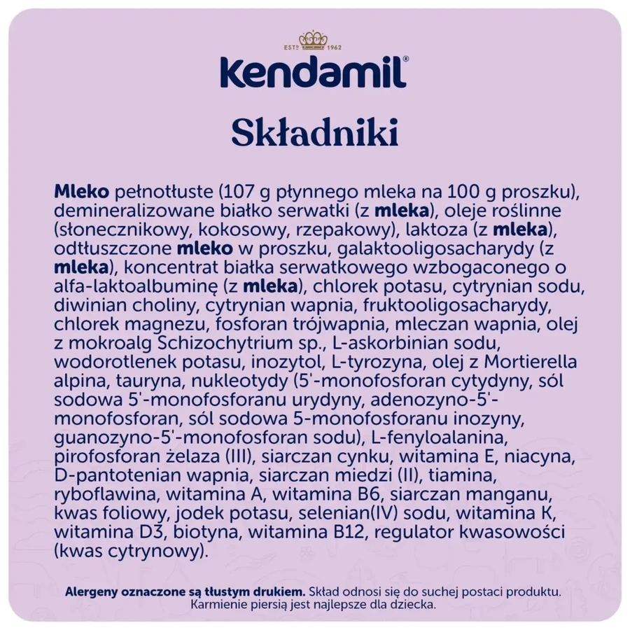 Kendamil Premium 1 DHA+, lait infantile, dès la naissance, 4x600 g