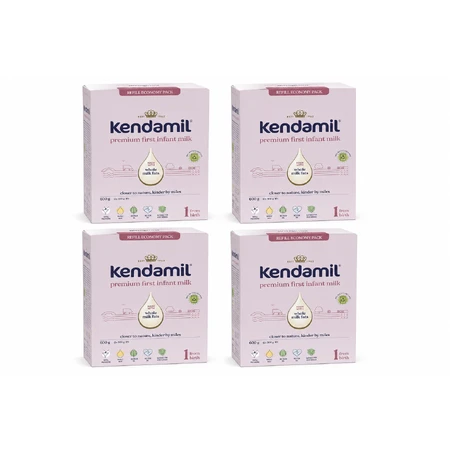 Kendamil Premium 1 DHA+, lait infantile, dès la naissance, 4x600 g