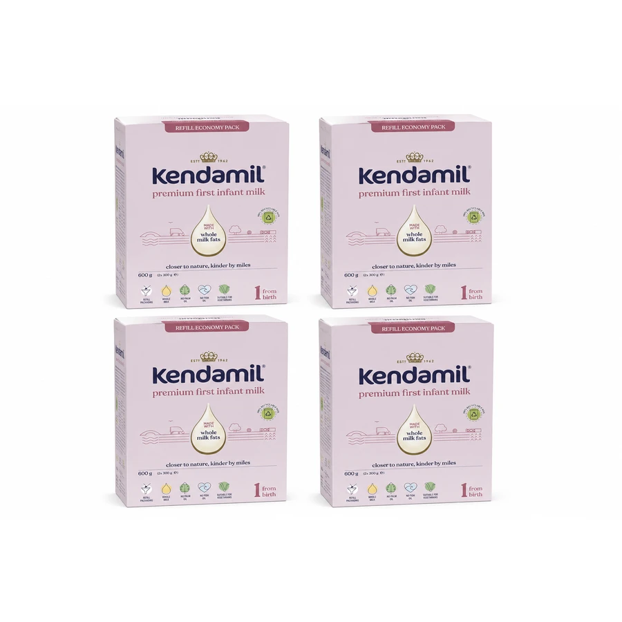 Kendamil Premium 1 DHA+, lait infantile, dès la naissance, 4x600 g