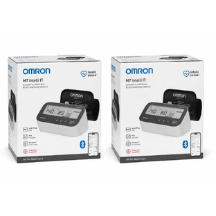 Omron M4 Connect Afib, automatische bovenarm bloeddrukmeter met bluetooth Set 2 st