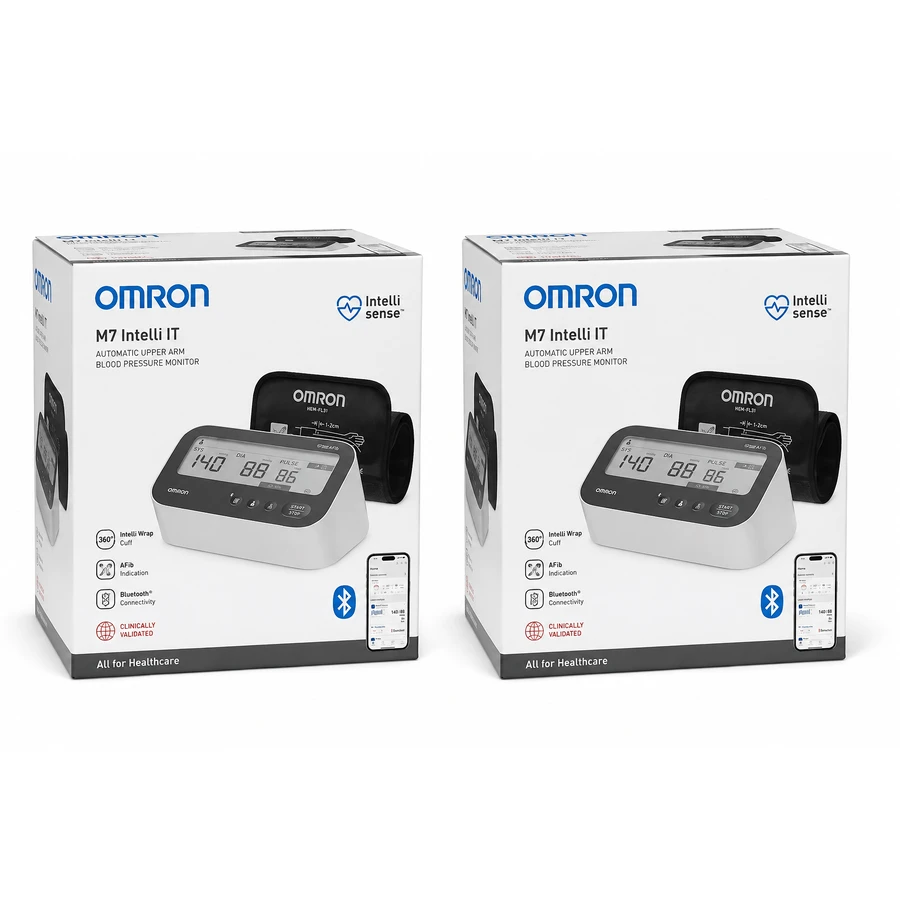 Omron M4 Connect Afib, tensiomètre automatique pour le bras avec bluetooth Set 2 it