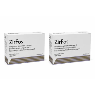 Zirfos al gusto di caramello, 2 confezioni da 12 bustine, Alfasigma