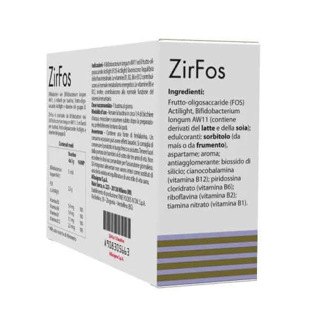 Zirfos al gusto di caramello, 2 confezioni da 12 bustine, Alfasigma