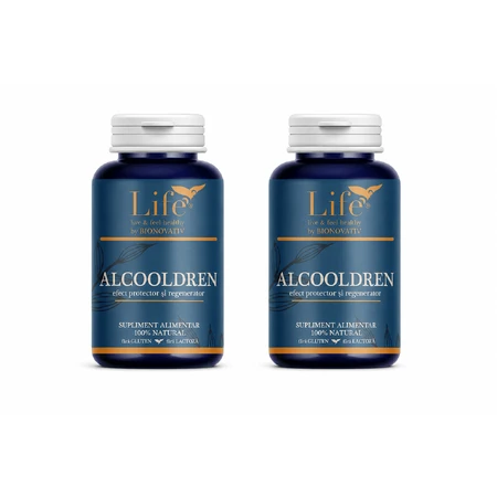 Integratore contro la voglia di alcol Alcooldren, 2x120 capsule, Bionovativ