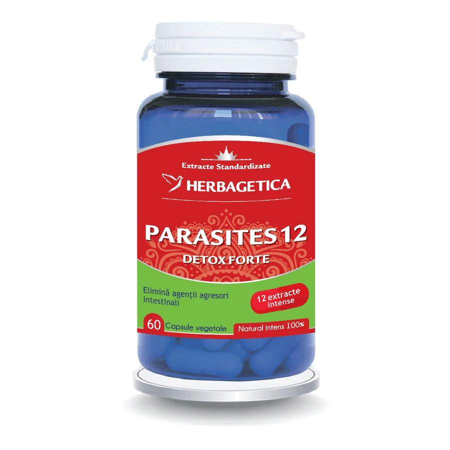 Parasites 12 Detox Forte, 2x60 capsule, Herbagetica