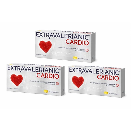 Extravalerianic Cardio, 3x15 capsule, Biofarm