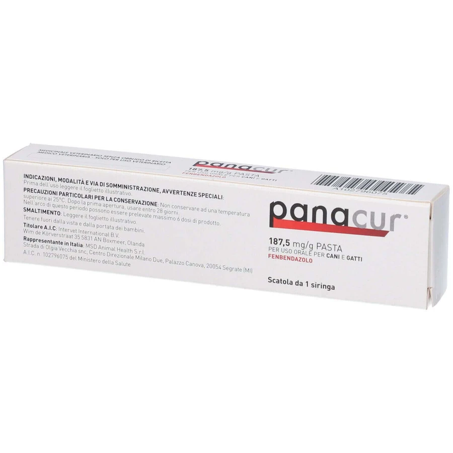 Panacur 187.5 mg/g paste for dogs and cats 2x4,8 g
