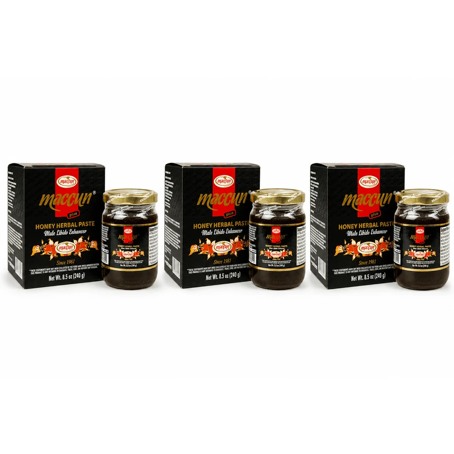 Pasta di miele per potenza, Afrodisiac Herbal, 3x240 g, Maccun