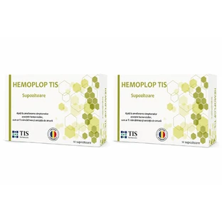 Supozitoare cu propolis Hemoplop Tis, 2x10 bucăți, Tis Farmaceutic