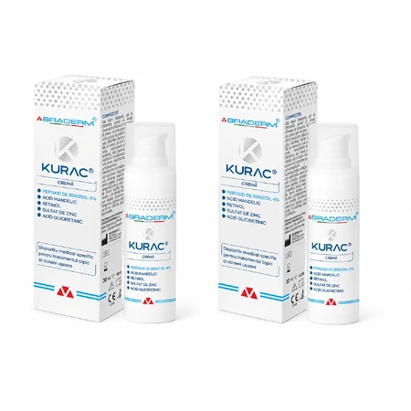 Kurac Crema Per Contrastare L'acne, 2x30 ml, Braderm