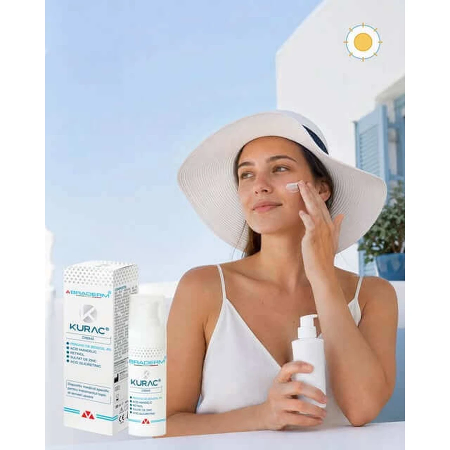 Kurac Crema Per Contrastare L'acne, 2x30 ml, Braderm