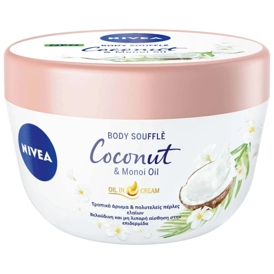 NIVEA Body Soufflé met kokosgeur en monoi-olie, 2x200 ml