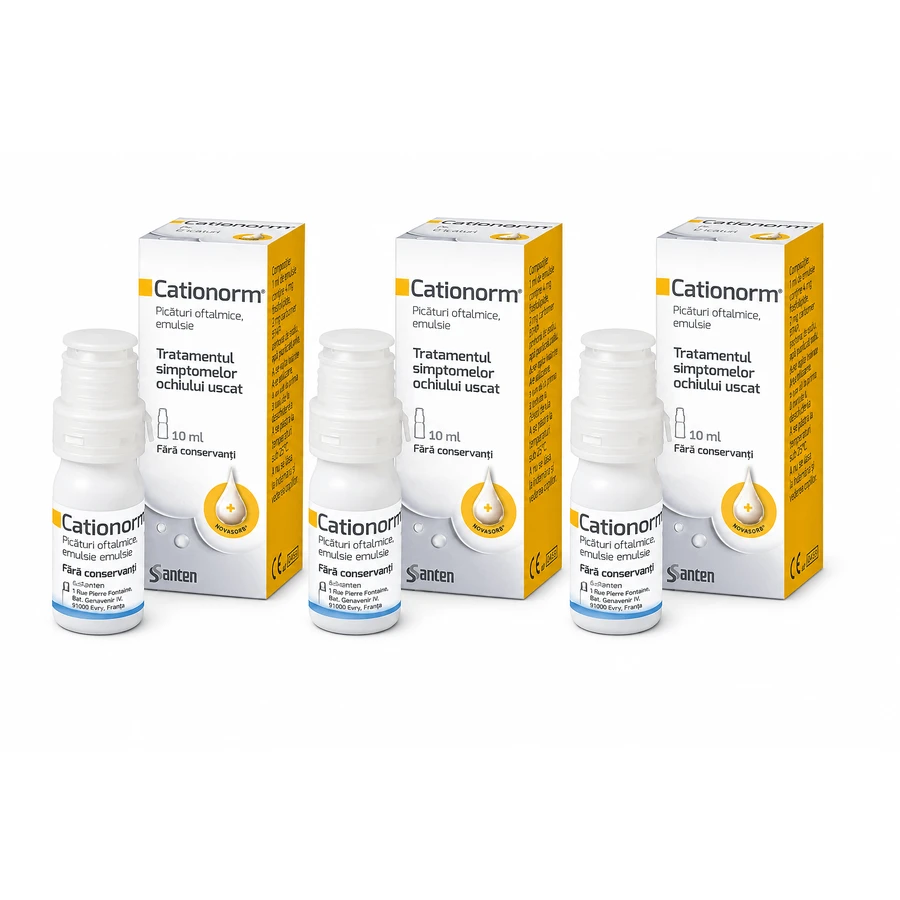 Cationorm collirio, 3x10 ml, Santen