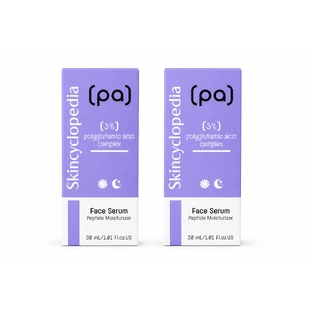 Sérum hidratante con complejo de ácido poliglutámico PA al 3 %, 2 x 30 ml, Skincyclopedia
