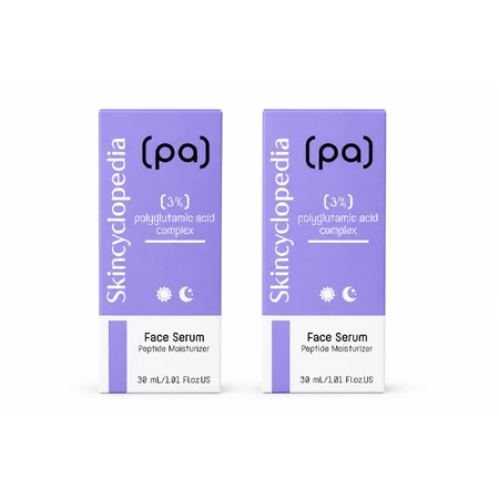 Sérum hidratante con complejo de ácido poliglutámico PA al 3 %, 2 x 30 ml, Skincyclopedia
