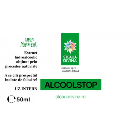 Alcoolstop tintura, 2x50 ml, Steaua Divinǎ